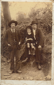 Photograph - `MEN WITH CHILD, early  1900's