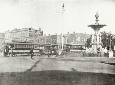 Photograph - STEAM TRAM AT ALEXANDRA FOUNTAIN, approx 1901