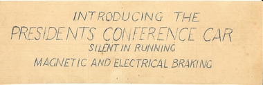 Photograph - BASIL MILLER COLLECTION: PRESIDENTS CONFERENCE CAR LABEL