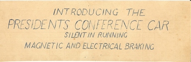 Photograph - BASIL MILLER COLLECTION: PRESIDENTS CONFERENCE CAR LABEL