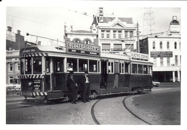 Photograph - BASIL MILLER COLLECTION: TRAM WITH 2 CONDUCTORS