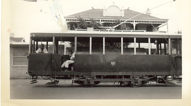 Photograph - BASIL MILLER COLLECTION: TRAM WITH 2 WORKMEN