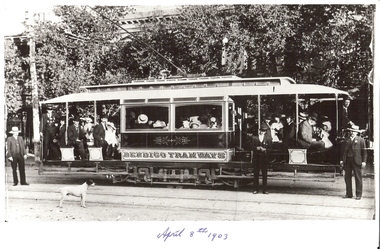 Photograph - BASIL MILLER COLLECTION: TRAM OVERLOADED WITH PASSENGERS, 1903