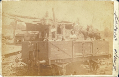 Photograph - RAILWAY GOODS TRUCK, early 1900's ?