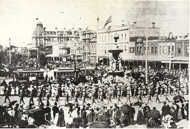 Photograph - BASIL MILLER COLLECTION: MILITARY PARADE WITH TRAM