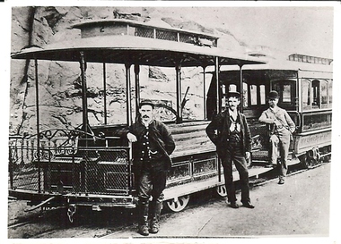 Photograph - BASIL MILLER COLLECTION: TRAM WITH 3 MEN