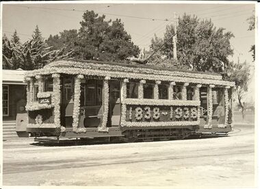 Photograph - BASIL MILLER COLLECTION: DECORATED TRAM, 1938