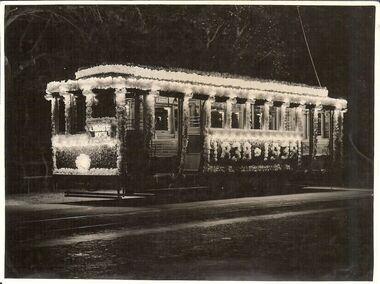 Photograph - BASIL MILLER COLLECTION: DECORATED TRAM, 1938