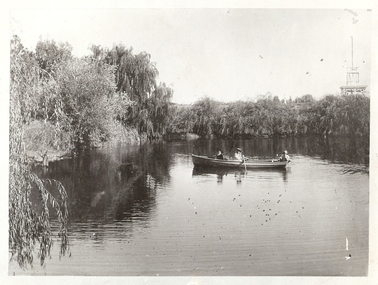 Photograph - BOAT ON LAKE, late 1800's