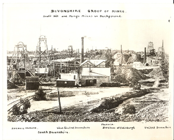 Photograph - DEVONSHIRE GROUP OF MINES, late 1800's