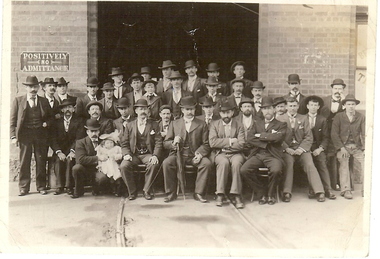Photograph - BASIL MILLER COLLECTION: BENDIGO TRAMWAYS - GROUP PHOTO OF EMPLOYEES - ORIGINAL