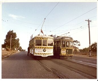 Photograph - BASIL MILLER COLLECTION: 2 TRAMS DESTINATION EAGLEHAWK
