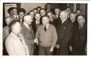 Photograph - BASIL MILLER COLLECTION: GROUP OF MEN WITH MAYOR OF EAGLEHAWK