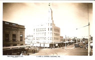 Photograph - BASIL MILLER COLLECTION: T&G CORNER, GEELONG - POSTCARD