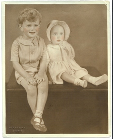 Photograph - PORTRAIT TWO CHILDREN, 1940's