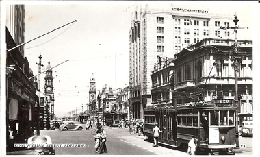 Photograph - BASIL MILLER COLLECTION: KING WILLIAM ST, SOUTH AUSTRALIA - LOOKING SOUTH