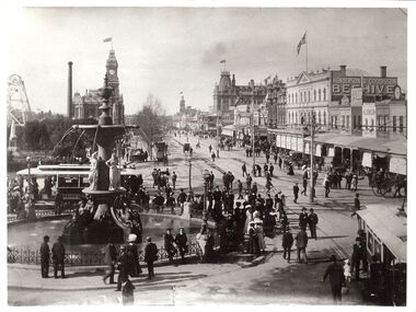 Photograph - BASIL MILLER COLLECTION: CHARING CROSS BENDIGO, early 1900's