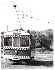 Photograph - BASIL MILLER COLLECTION: TRAM - NORTH BENDIGO TERMINUS, 1960's ?