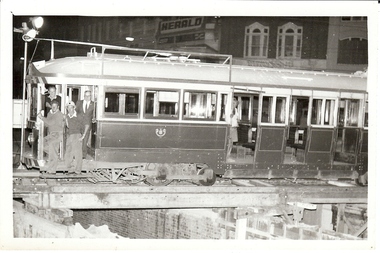 Photograph - BASIL MILLER COLLECTION: TRAM - CHARING CROSS BRIDGE, 1950 - 60's