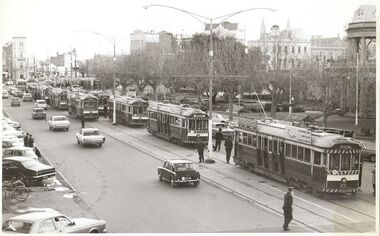 Photograph - BASIL MILLER COLLECTION:  TRAMS IN PALL MALL, 1960's ?