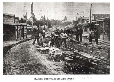 Photograph - BASIL MILLER COLLECTION: LAYING TRACKS AT LONG GULLY