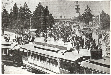 Photograph - BASIL MILLER COLLECTION: PHOTOGRAPHIC COPY OF TRAM ON MOLLISON AND MITCHELL ST