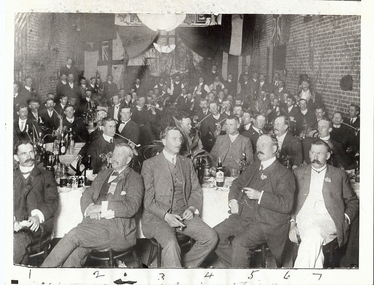 Photograph - BASIL MILLER COLLECTION: PHOTO  - GROUP PHOTO TAKEN AT MOLLISON STREET TRAM DEPOT, approx.  Late 1800'2