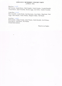 Document - LONG GULLY HISTORY GROUP COLLECTION: LONG GULLY METHODIST CONCERT PARTY
