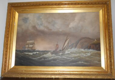 Artwork - PAINTING: CARL FRANCIS  MUELLER SEASCAPE