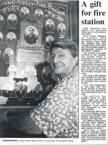 Newspaper - LONG GULLY HISTORY GROUP COLLECTION: JOYCE GREEN AND LONG GULLY FIRE BRIGADE HISTORY