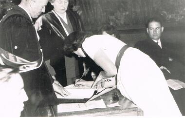 Photograph - LA TROBE UNIVERSITY BENDIGO COLLECTION: GRADUATION CEREMONY 1955