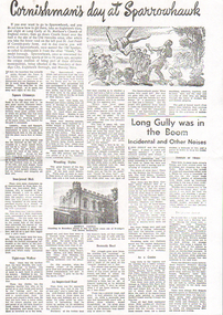 Newspaper - LONG GULLY HISTORY GROUP COLLECTION: CORNISHMAN'S DAY AT SPARROWHAWK