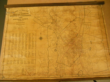 Map - STREET AND ROAD MAP OF THE CITY OF BENDIGO BOROUGH OF EAGLEHAWK AND SURROUNDING DISTRICTS