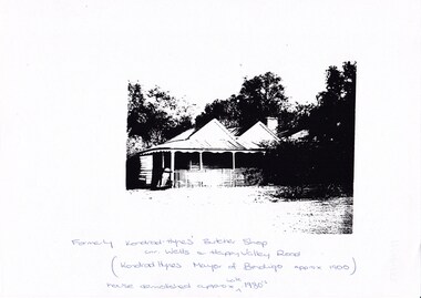 Photograph - LONG GULLY HISTORY GROUP COLLECTION: KONRAD HYNES' BUTCHER SHOP