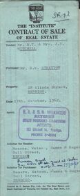 Document - H.A. & S.R. WILKINSON COLLECTION: CONTRACT OF SALE