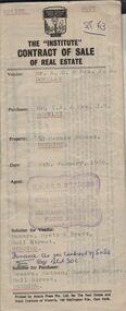 Document - H. A. & S. R. WILKINSON COLLECTION: CONTRACT OF SALE