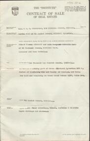 Document - H. A. & S. R. WILKINSON COLLECTION: CONTRACT OF SALE