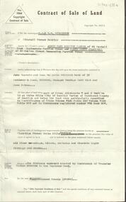 Document - H. A. & S. R. WILKINSON COLLECTION: CONTRACT OF SALE