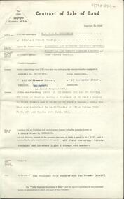 Document - H. A. & S. R. WILKINSON COLLECTION: CONTRACT OF SALE