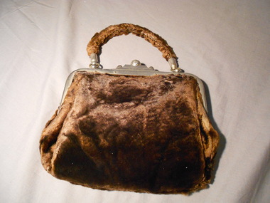 Accessory - MERLE HOULDEN COLLECTION: HANDBAG - SEAL SKIN, Seal Skin Handbag, 1880's