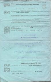 Document - H. A. & S. R. WILKINSON COLLECTION: CONTRACT OF SALE