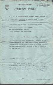 Document - H. A. & S. R. WILKINSON COLLECTION: CONTACT OF SALE
