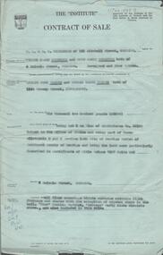 Document - H. A. & S. R. WILKINSON COLLECTION: CONTRACT OF SALE