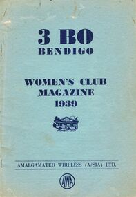 Magazine - DERRICK COLLECTION: 3BO BENDIGO WOMEN'S CLUB MAGAZINE