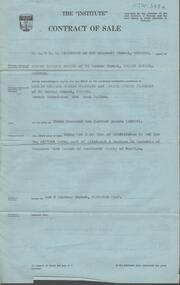 Document - H. A. & S. R. WILKINSON COLLECTION: CONTRACT OF SALE