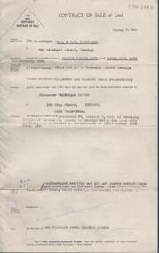 Document - H. A. & S. R. WILKINSON COLLECTION: CONTRACT OF SALE