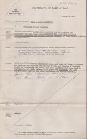 Document - H. A. & S. R. WILKINSON COLLECTION: CONTRACT OF SALE