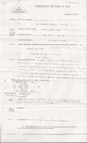 Document - H. A. & S. R. WILKINSON COLLECTION: CONTRACT OF SALE