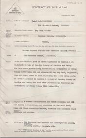 Document - H. A. & S. R. WILKINSON COLLECTION: CONTRACT OF SALE