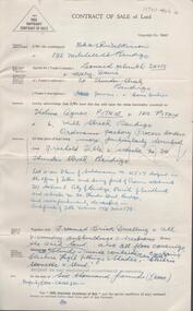 Document - H. A. & S. R. WILKINSON COLLECTION: CONTRACT OF SALE